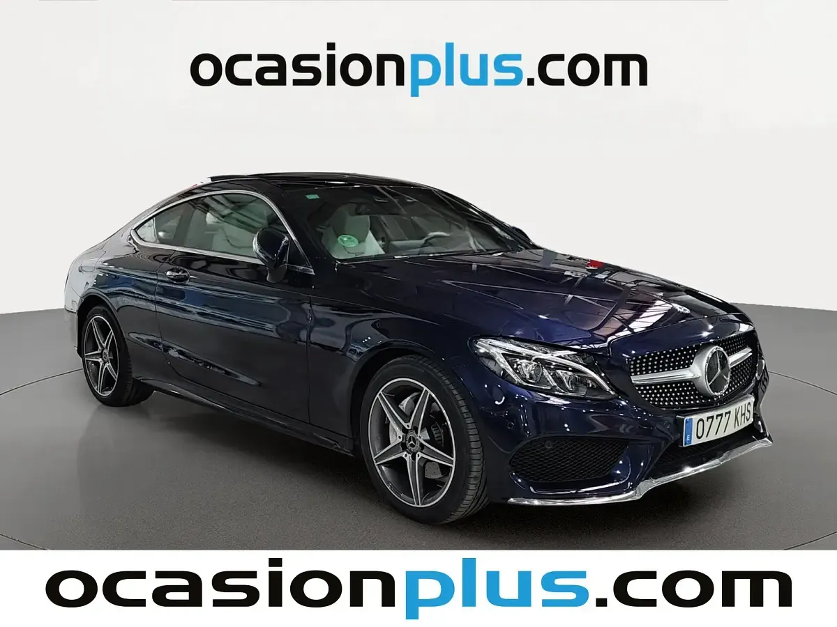 Usado Mercedes C200 AMG 184 CV (135 kW) 2018 Azul Coupe