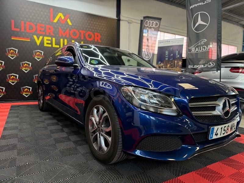 Usado Mercedes C350e 279 CV (205 kW) 2017 Azul Familiar