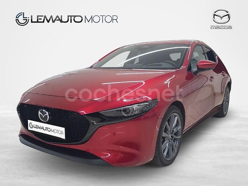 Rojo Usado 2023 Mazda 3 Exclusive-Line Berlina | 25.499 € (Precio justo) - Imagen 1/4