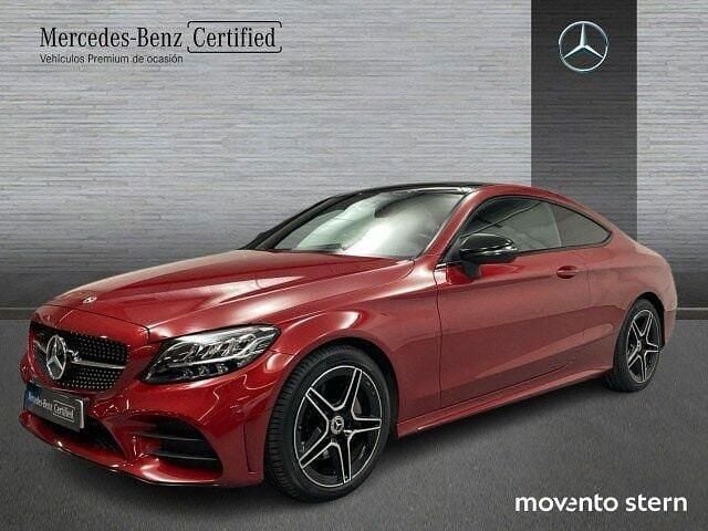 Rojo Usado 2021 Mercedes C200 AMG line Coupe | 31.800 € - Imagen 1/4