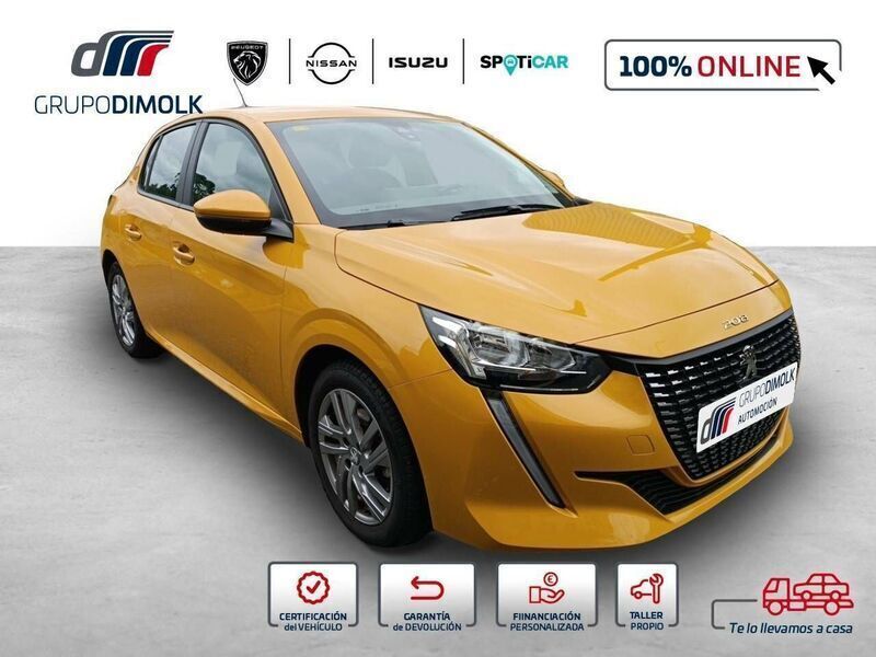 Usado Peugeot 208 Active 100 CV (73 kW) 2020 Amarillo Utilitario