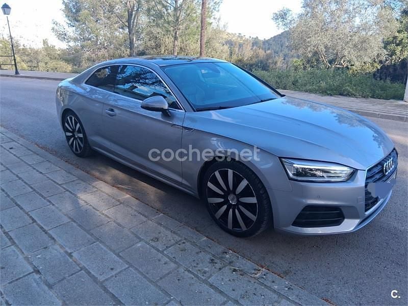 Usado Audi A5 190 CV (139 kW) 2017 Gris / plata Coupe
