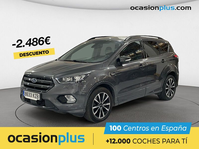 Gris Usado 2019 Ford Kuga ST-Line SUV | 18.590 € (Precio justo) - Imagen 1/4
