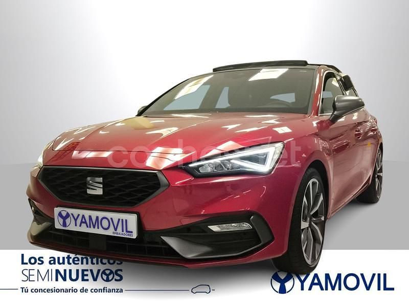 Rojo Usado 2021 Seat Leon FR Berlina | 21.150 € (Precio justo) - Imagen 1/4
