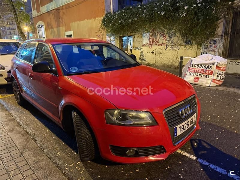 Usado Audi A3 Ambition 160 CV (117 kW) 2009 Rojo Berlina