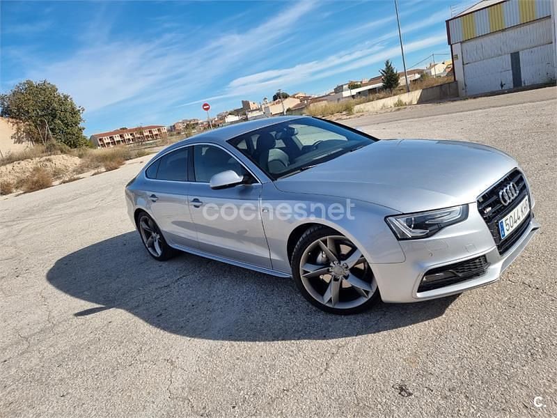 Usado Audi A5 Sportback S-Line 204 CV (150 kW) 2014 Gris / plata Utilitario
