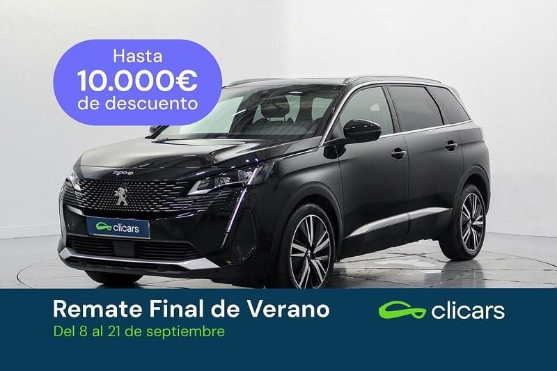 Negro Usado 2021 Peugeot 5008 GT Monovolumen | 24.490 € (Precio justo) - Imagen 1/4