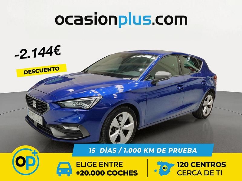Usado Seat Leon FR 150 CV (110 kW) 2021 Azul