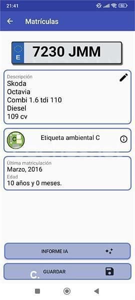 Usado Skoda Octavia 110 CV (80 kW) 2016 Azul Utilitario