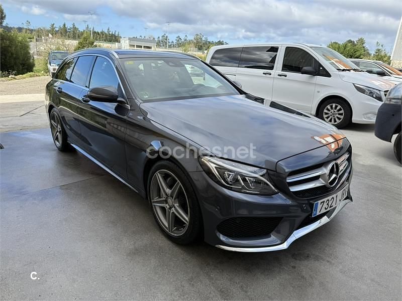 Usado Mercedes C220 AMG line 170 CV (125 kW) 2016 Gris / plata Familiar