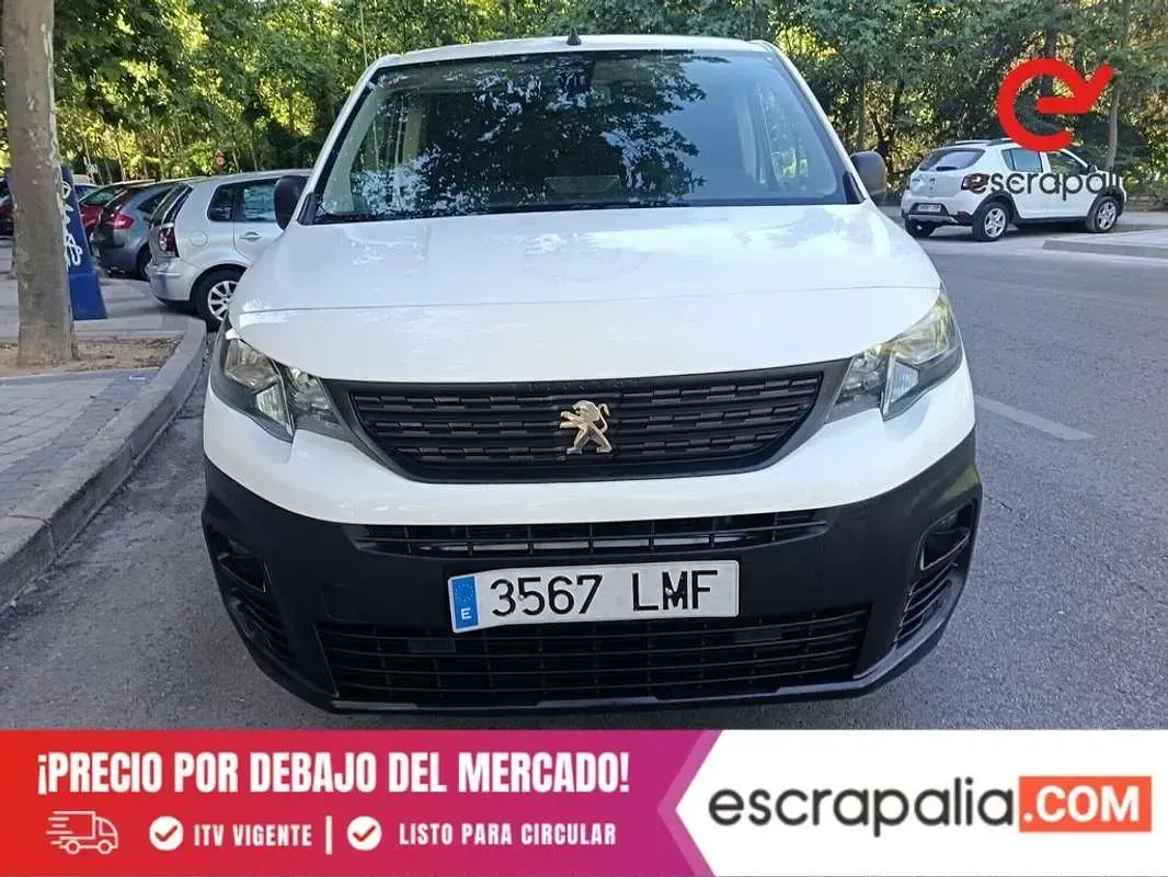 Usado Peugeot Partner S 102 CV (75 kW) 2021 Blanco Monovolumen