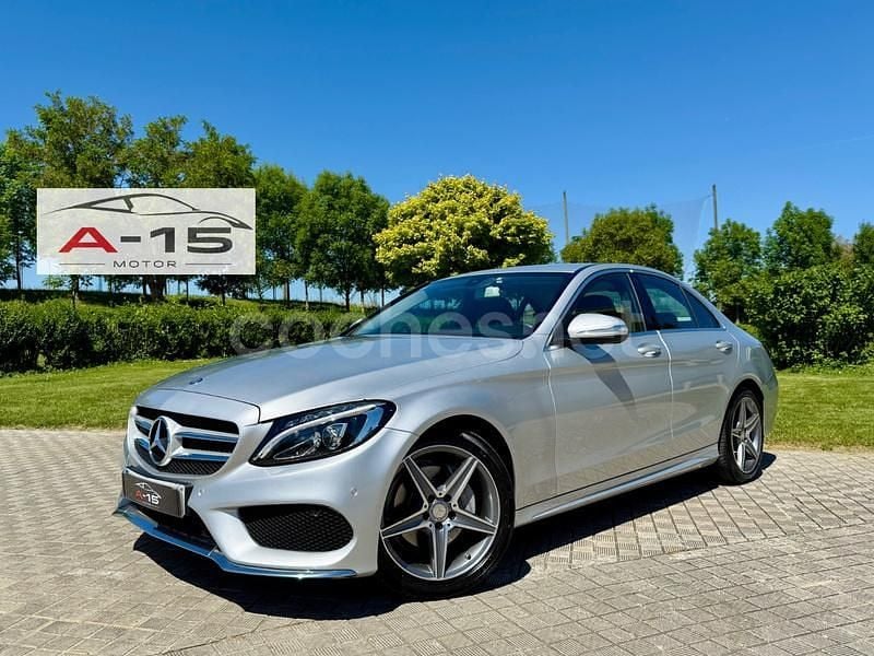 Gris / plata Usado 2015 Mercedes C220 AMG line Berlina | 18.900 € (Precio justo) - Imagen 1/4