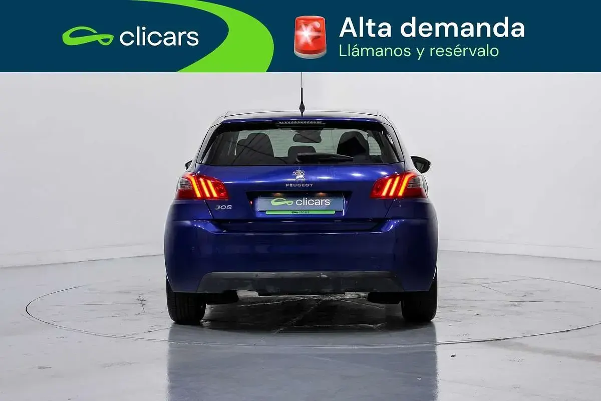 Usado Peugeot 308 Style 131 CV (96 kW) 2019 Azul Utilitario