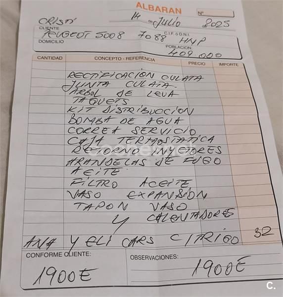 Usado Peugeot 5008 Access 115 CV (84 kW) 2012 Blanco Monovolumen