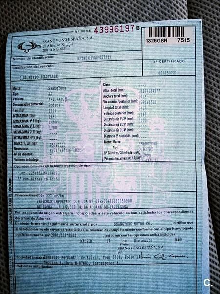 Usado Ssangyong (KGM) Rodius 165 CV (121 kW) 2009 Negro Monovolumen