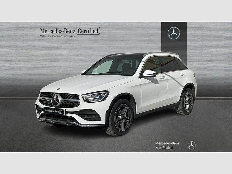 Blanco polar pintura unicolor Usado 2021 Mercedes GLC220 AMG line SUV | 40.990 € (Precio justo) - Imagen 1/4