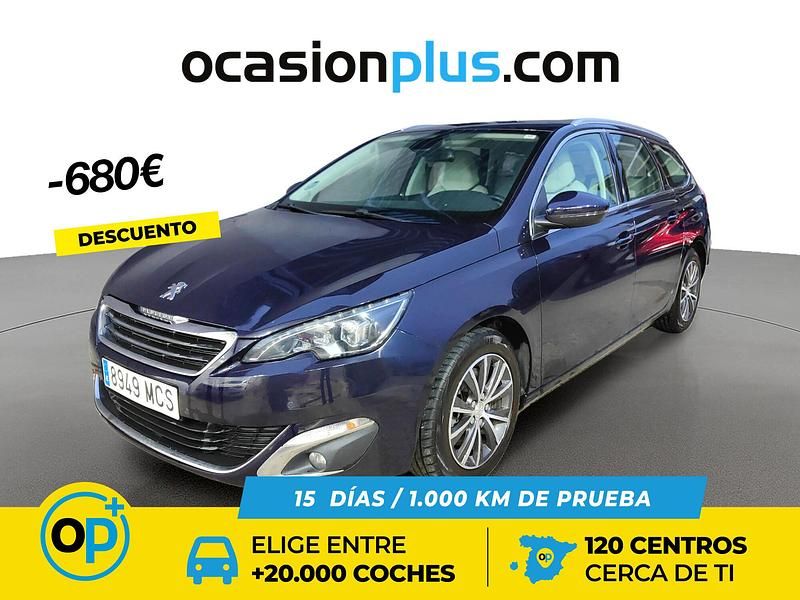 Azul Usado 2016 Peugeot 308 Allure Familiar | 8290 € (Super precio) - Imagen 1/4