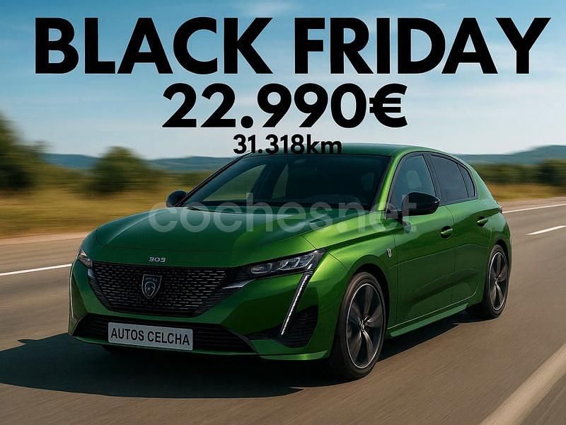 Verde Usado 2022 Peugeot 308 GT Berlina | 21.990 € (Un poco caro) - Imagen 1/4