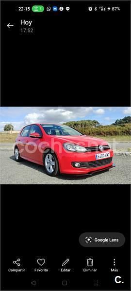 Usado VW Golf VII Sport 105 CV (77 kW) 2012 Rojo Berlina