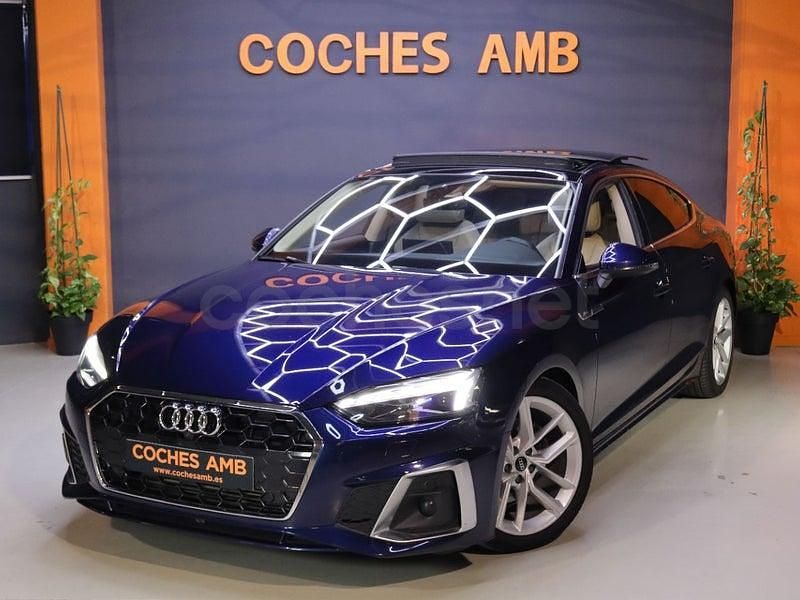 Usado Audi A5 Sportback S-Line 150 CV (110 kW) 2021 Azul Utilitario