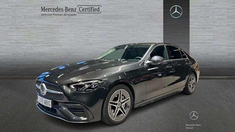 Gris Usado 2022 Mercedes C220 AMG line Berlina | 36.900 € (Buen precio) - Imagen 1/4