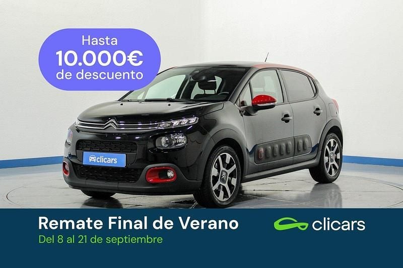 Negro Usado 2019 Citroën C3 PureTech Utilitario | 10.690 € (Precio justo) - Imagen 1/4
