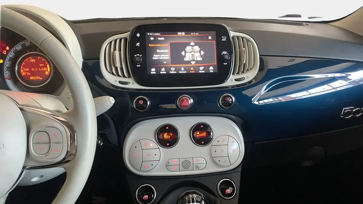 Usado Fiat 500 Connect 71 CV (52 kW) 2020 Azul Descapotable
