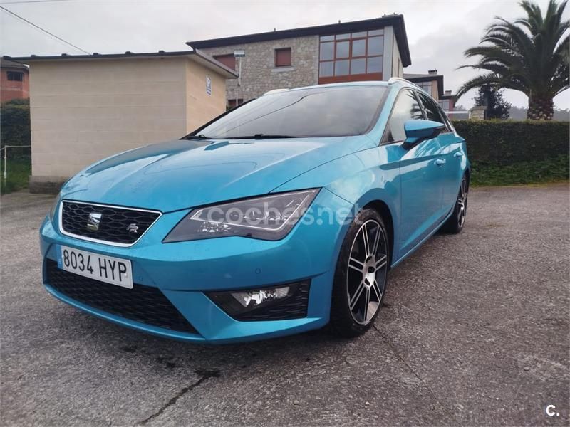 Azul Usado 2014 Seat Leon FR Familiar | 11.000 € (Buen precio) - Imagen 1/4