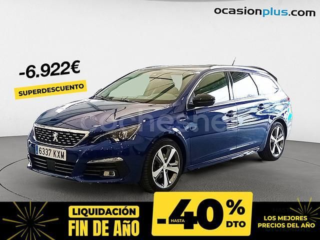 Azul Usado 2019 Peugeot 308 SW GT-line Familiar | 14.150 € (Precio justo) - Imagen 1/4