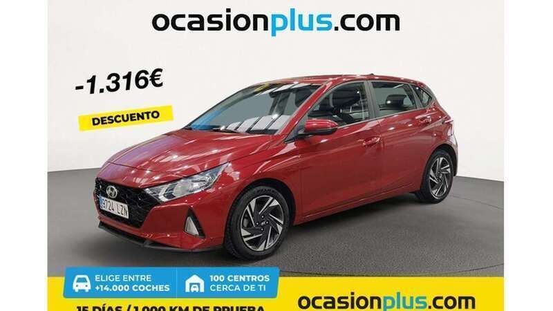 Rojo Usado 2022 Hyundai i20 Utilitario | 12.719 € (Precio justo) - Imagen 1/4