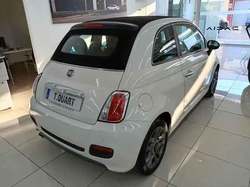 Usado Fiat 500C Lounge 69 CV (50 kW) 2015 Blanco Descapotable
