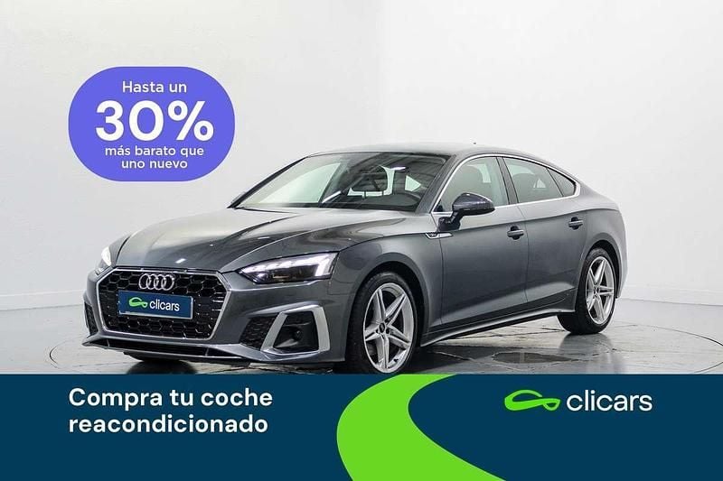 Gris Usado 2021 Audi A5 Sportback S-Line Berlina | 30.490 € (Precio justo) - Imagen 1/4