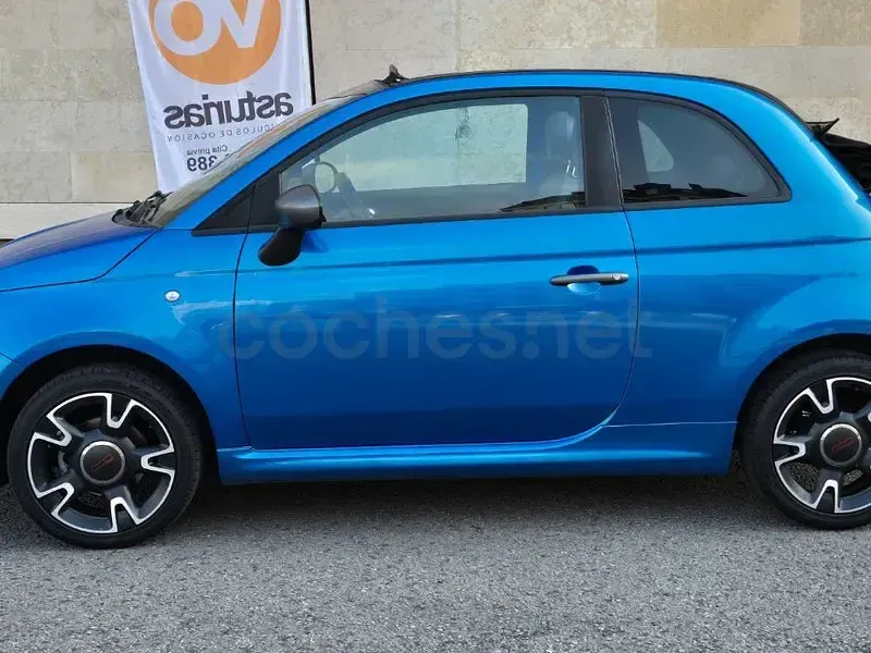 Usado Fiat 500 69 CV (50 kW) 2017 Azul Descapotable