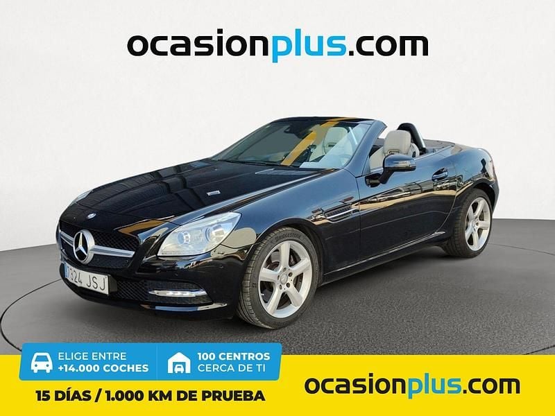 Negro Usado 2015 Mercedes SLK250 Descapotable | 23.200 € (Super precio) - Imagen 1/4