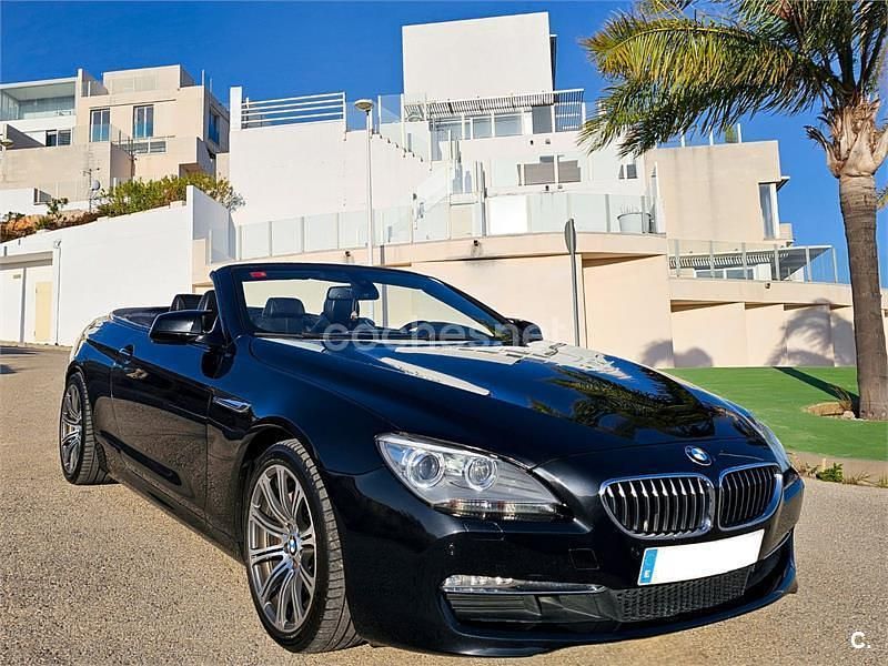 Negro Usado 2013 BMW 640 Cabriolet Comfort Edition Descapotable | 28.500 € (Precio justo) - Imagen 1/4