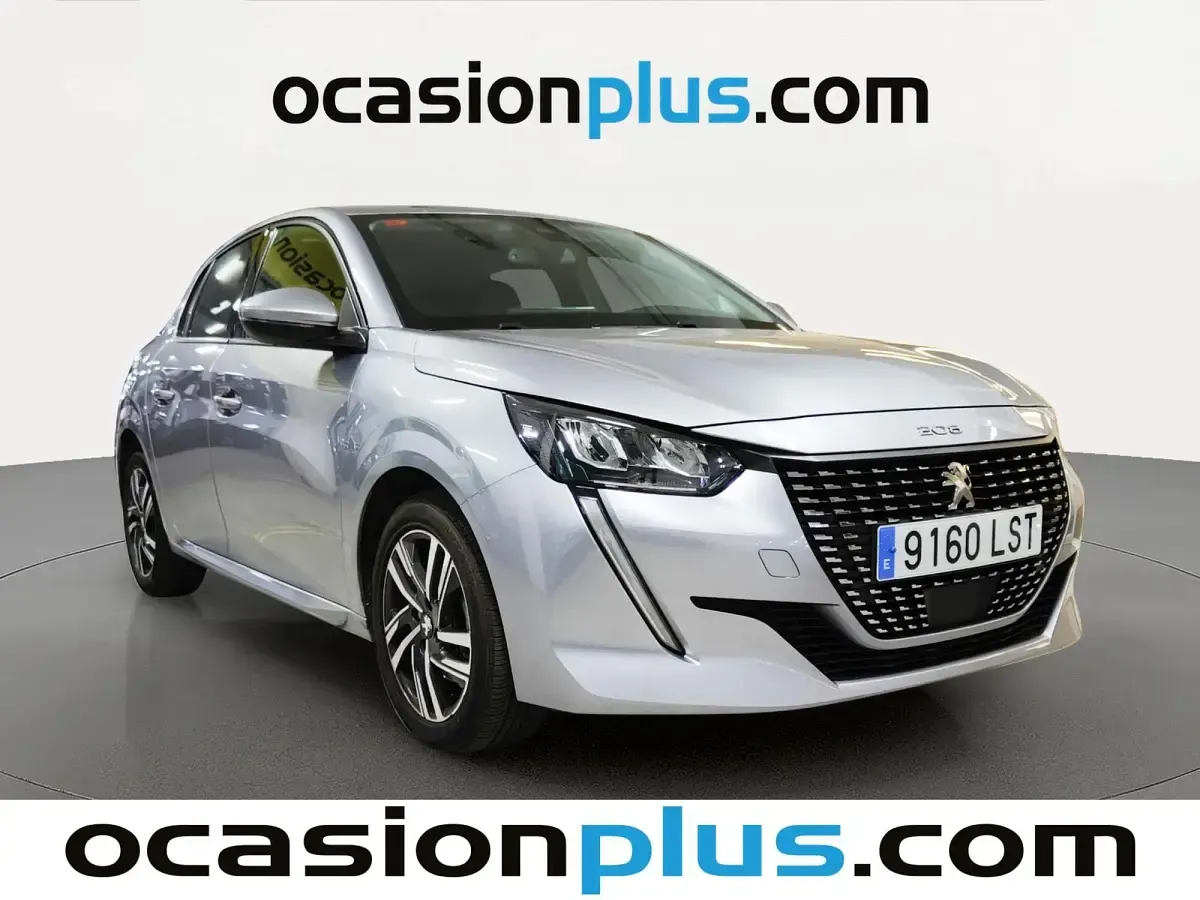 Usado Peugeot 208 Allure 102 CV (75 kW) 2021 Gris plata Utilitario