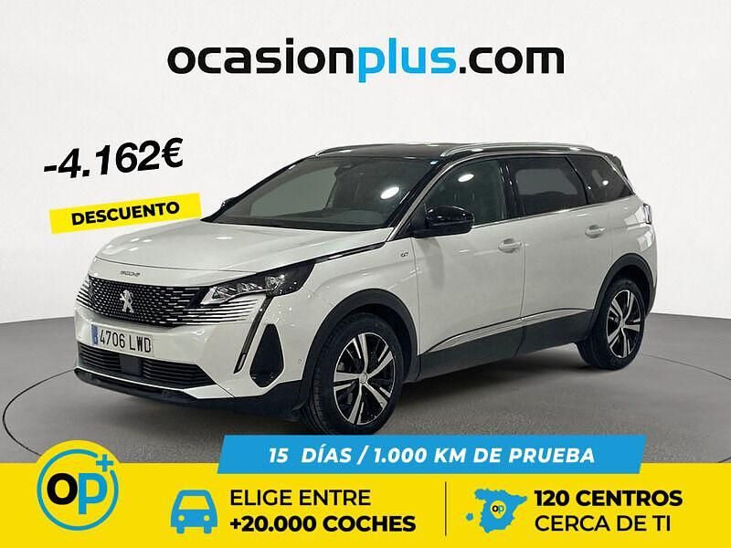 Blanco Usado 2022 Peugeot 5008 GT Monovolumen | 23.790 € (Un poco caro) - Imagen 1/4