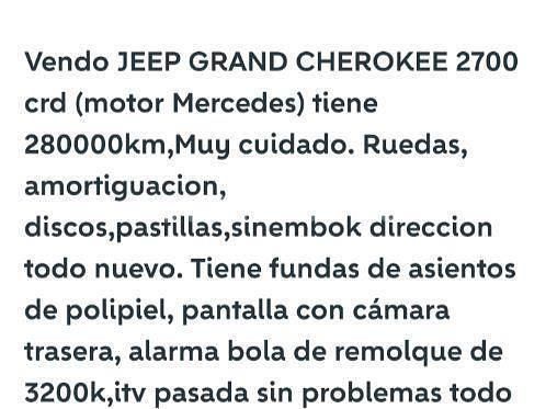 Verde Usado 2002 Jeep Grand Cherokee Limited SUV | 12.000 € - Imagen 1/4