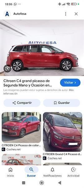 Usado Citroën Grand C4 Picasso Live 120 CV (88 kW) 2017 Rojo Monovolumen