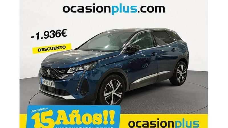 Azul Usado 2022 Peugeot 3008 Style Monovolumen | 18.546 € (Precio justo) - Imagen 1/4