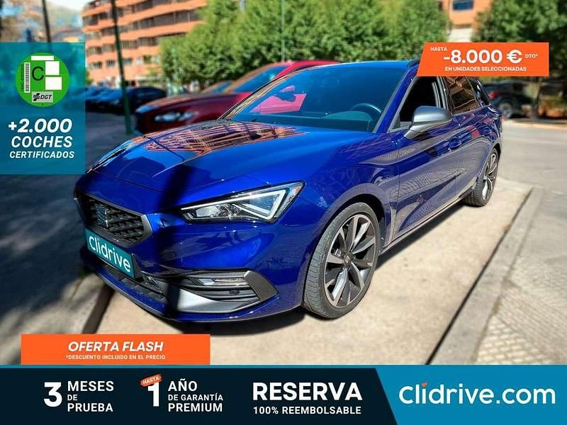Azul Usado 2021 Seat Leon ST FR Familiar | 17.990 € (Buen precio) - Imagen 1/3
