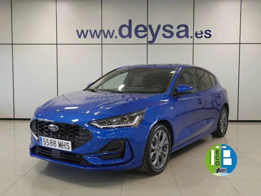 Begagnad Ford Focus ST-Line 125 HK (91 kW) 2023 Blå Halvkombi