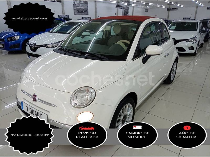 Blanco Usado 2013 Fiat 500C Lounge Descapotable | 8900 € (Precio justo) - Imagen 1/4