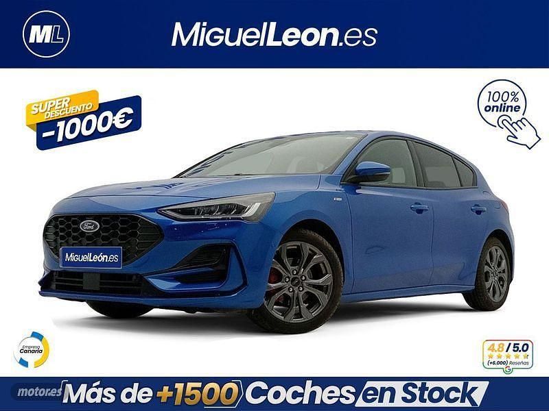 Azul Usado 2022 Ford Focus ST-Line Berlina | 17.985 € (Precio justo) - Imagen 1/3