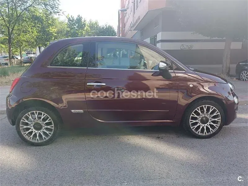 Usado Fiat 500 Lounge 69 CV (50 kW) 2017 Granate Berlina