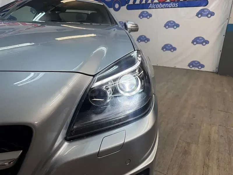 Usado Mercedes SLK200 184 CV (135 kW) 2016 Azul Descapotable