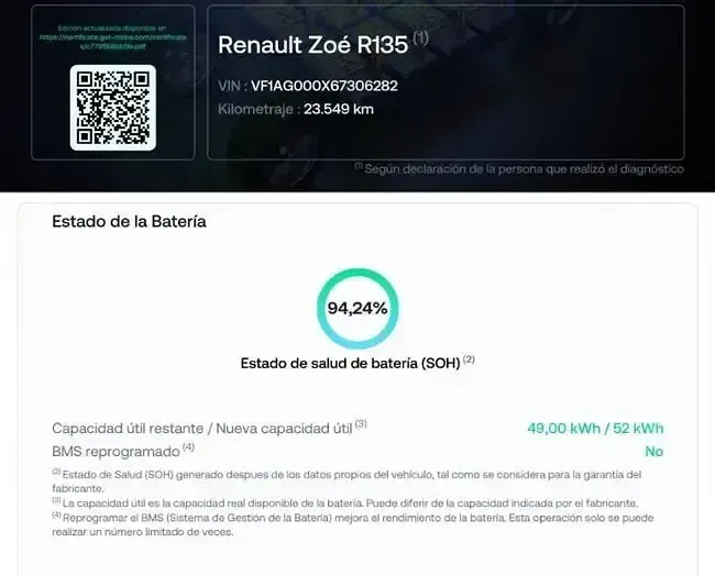 Usado Renault Zoe Intens 99 kW (135 CV) 2021 Gris Utilitario