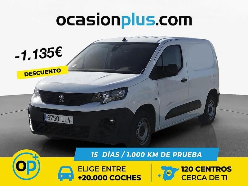 Blanco Usado 2020 Peugeot Partner Premium Monovolumen | 12.390 € (Precio justo) - Imagen 1/4