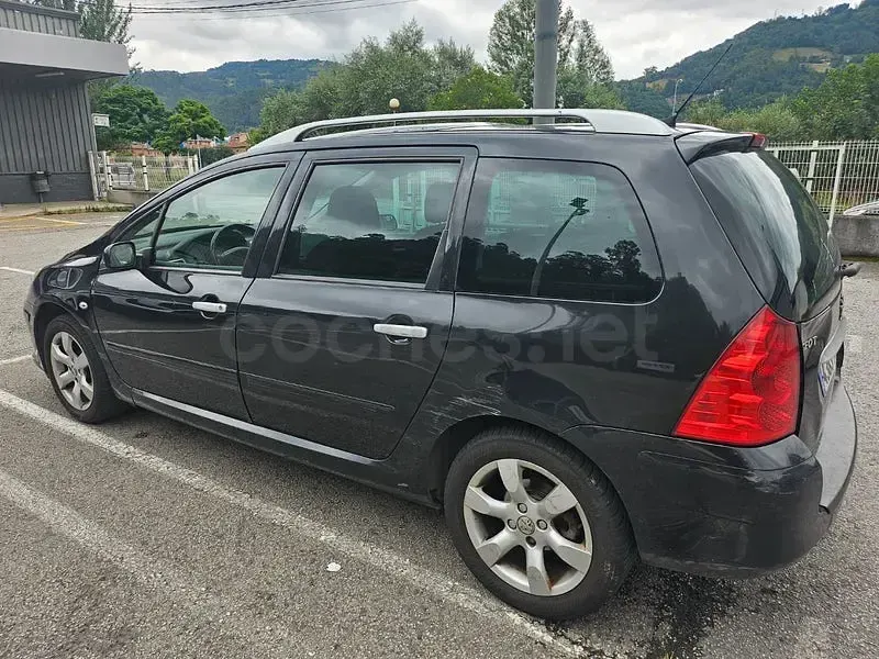 Usado Peugeot 307 110 CV (80 kW) 2007 Negro Familiar