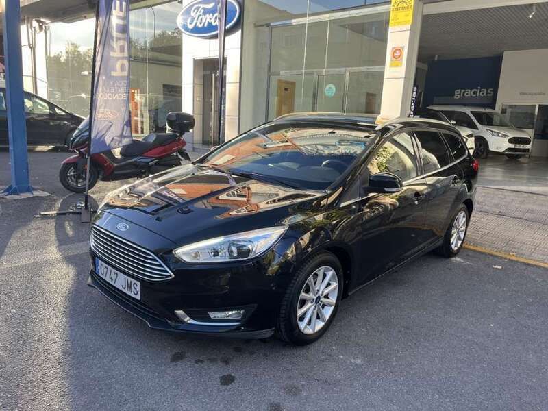 Negro Usado 2016 Ford Focus Titanium Familiar | 8999 € (Precio justo) - Imagen 1/4